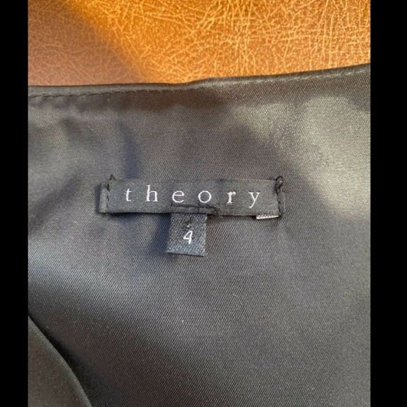 theory Black and Blue Metallic Dress size 4 NWOT - Picture 3 of 3